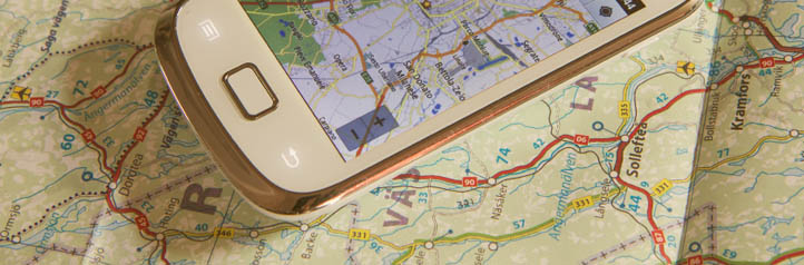 Telephone routing messages by map location