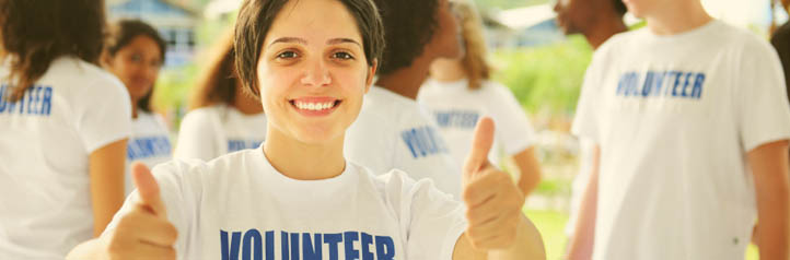 Enthusiastic fundraising volunteer