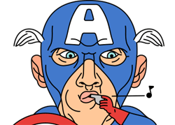 Capt America Blowing Whistle