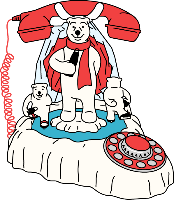 Coca-Cola Polar Bears Novelty Phone
