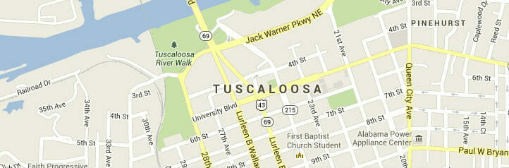 Map of Tuscaloosa, Alabama