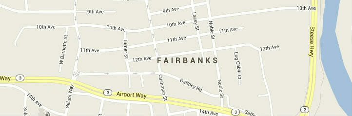 Map of Fairbanks, Alaska