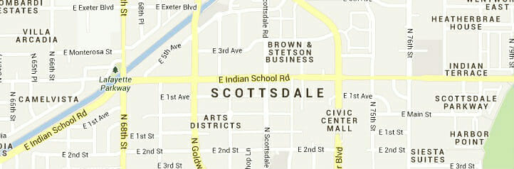 Map of Scottsdale, Arizona