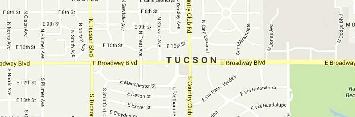 Map of Tucson, Arizona