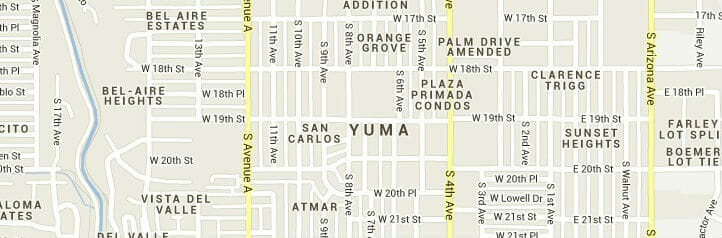 Map of Yuma, Arizona