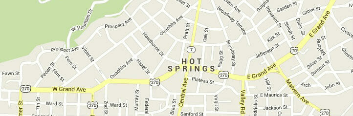 Map of Hot Springs, Arkansas