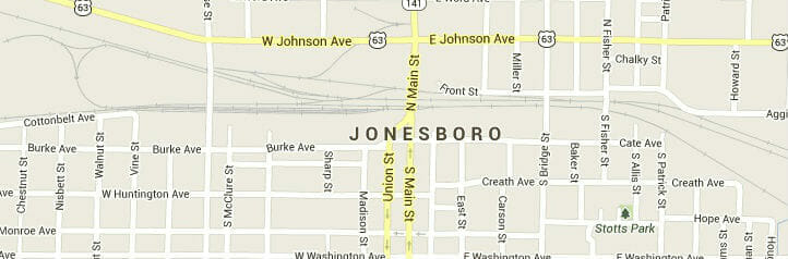 Map of Jonesboro, Arkansas