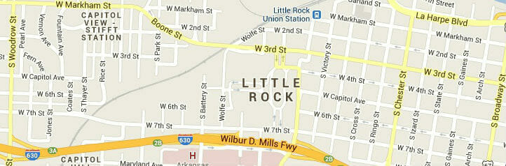 Map of Little Rock, Arkansas