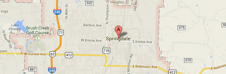 Map of Springdale, Arkansas