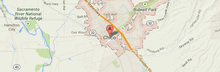 Map of Chico, California