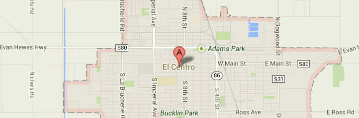 Map of El Centro, California