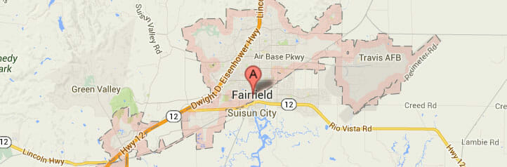 Map of Fairfield, California