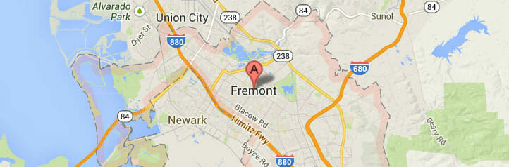 Map of Fremont, California