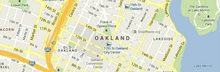 Map of Oakland, California