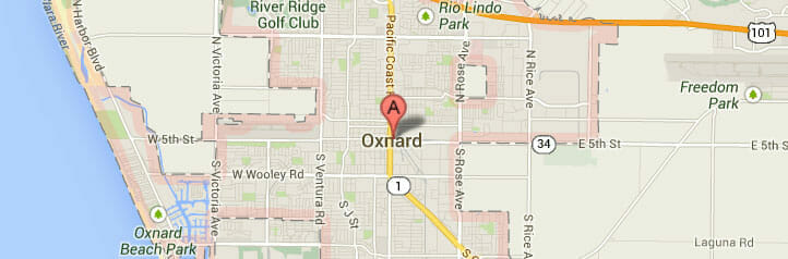 Map of Oxnard, California