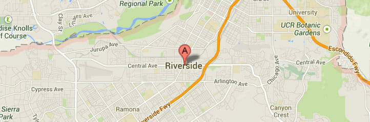 Map of Riverside, California