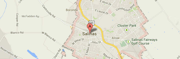 Map of Salinas, California