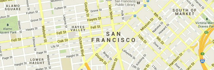 Map of San Francisco, California