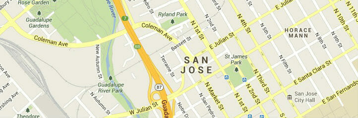 Map of San Jose, California