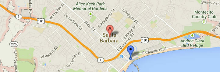 Map of Santa Barbara, California