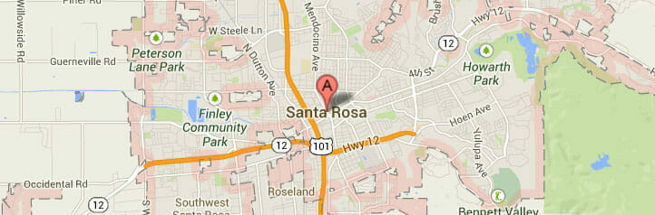 Map of Santa Rosa, California