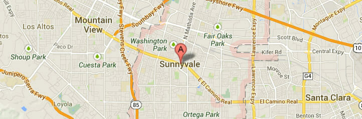 Map of Sunnyvale, California