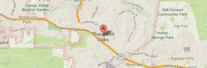 Map of Thousand Oaks, California