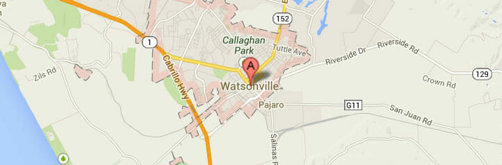 Map of Watsonville, California