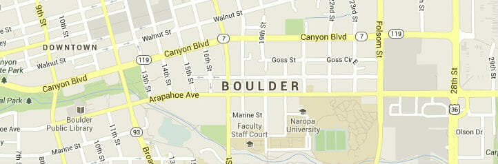 Map of Boulder, Colorado