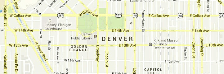 Map of Denver, Colorado