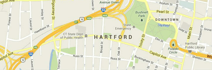 Map of Hartford, Connecticut