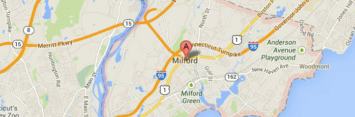 Map of Milford, Connecticut