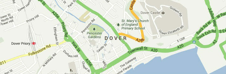 Map of Dover, Delaware