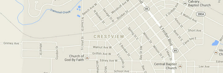 Map of Crestview, Florida