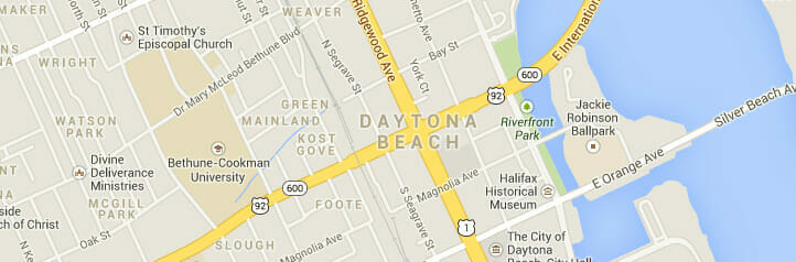 Map of Daytona Beach, Florida