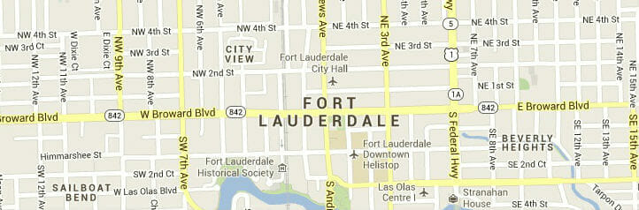 Map of Fort Lauderdale, Florida