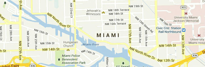 Map of Miami, Florida