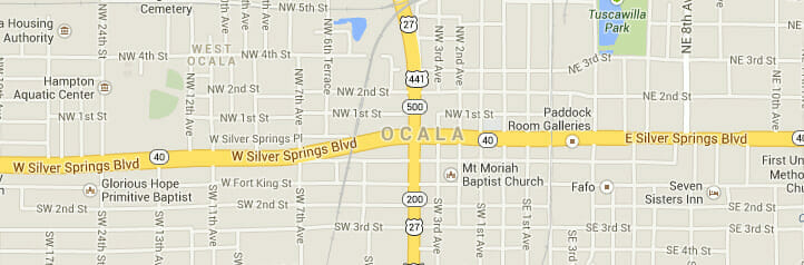 Map of Ocala, Florida