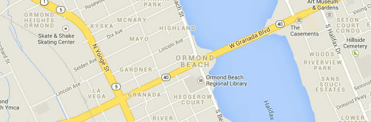 Map of Ormond Beach, Florida