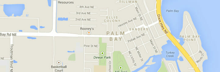 Map of Palm Bay, Florida