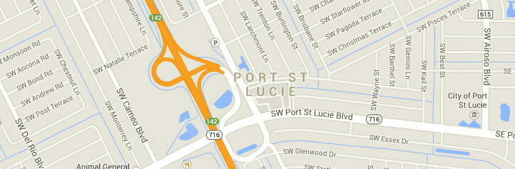 Map of Port St. Lucie, Florida