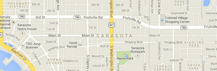 Map of Sarasota, Florida