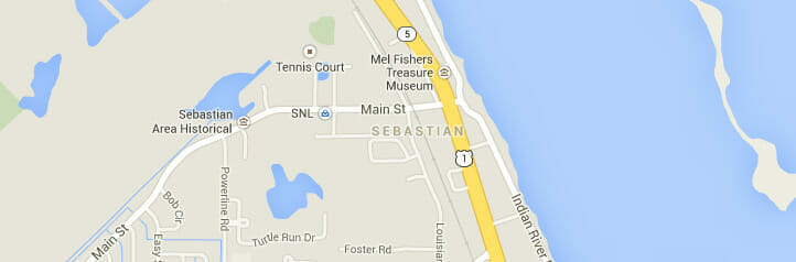Map of Sebastian, Florida