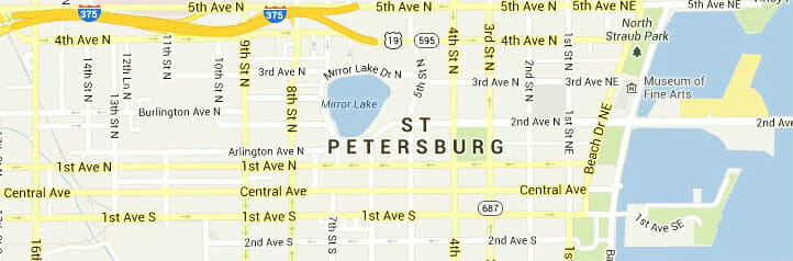 Map of St. Petersburg, Florida