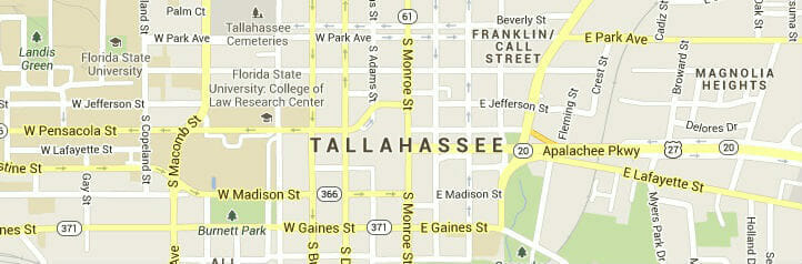 Map of Tallahassee, Florida