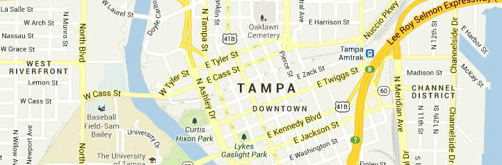 Map of Tampa, Florida