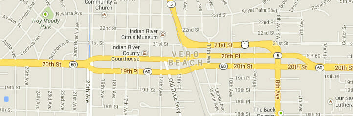 Map of Vero Beach, Florida