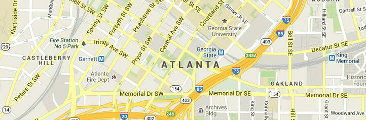 Map of Atlanta, Georgia