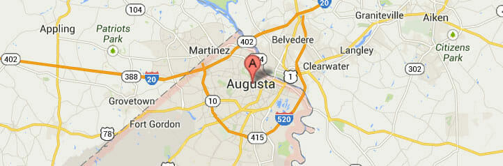 Map of Augusta, Georgia