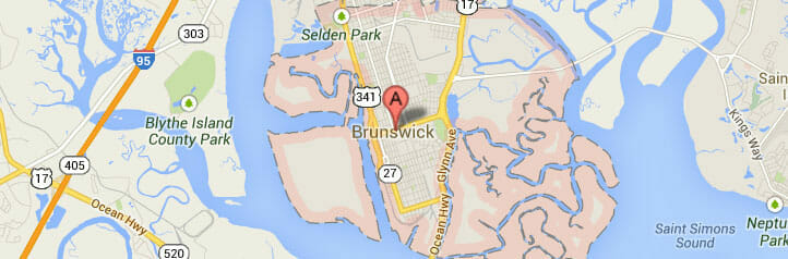 Map of Brunswick, Georgia